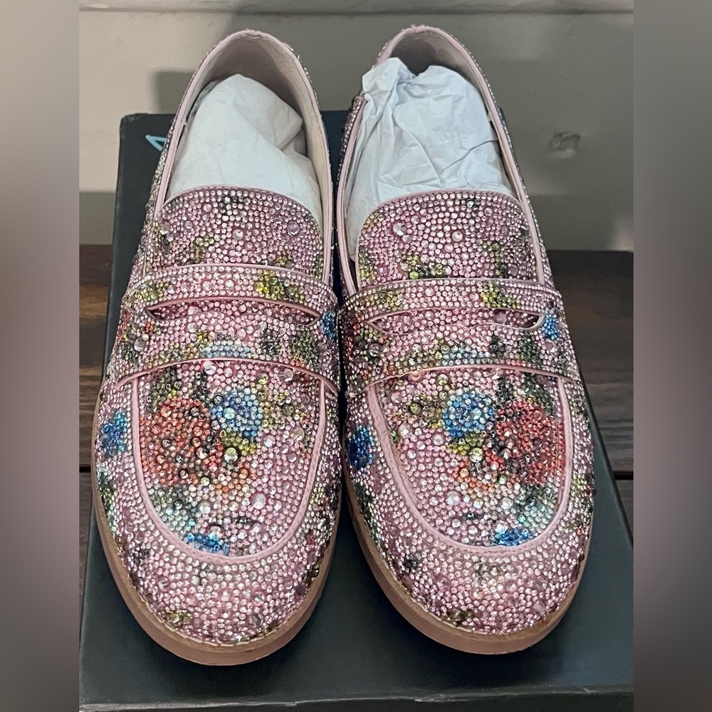 Rhinestone loafers